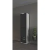 Priess Wäscheschrank Barcelona 48 x 193 x 36 cm Schwarz