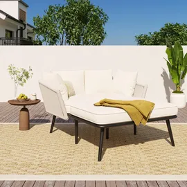 stilvora Sonnenliege 120 x 130 cm Beige