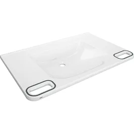 kwc aquarotter gmbh KWC Einzelwaschtisch, MEDCARE, MIRANIT, 850x150x550 mm, weiß/grau, Griff,