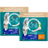 2 x 1,4 kg PURINA ONE Senior 7+ mit Huhn (€ 8,20/kg) für Seniorkatzen