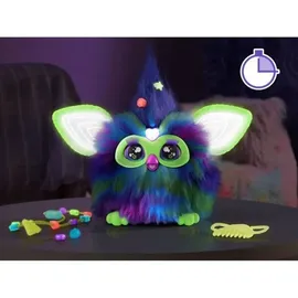 Hasbro Furby Galaxie, interaktives Plüschtier, leuchtet im Dunkeln, französische Version