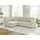s-style möbel Ecksofa Alma Beige Cord - Ottomane links