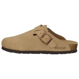 ROHDE Damen Clog Leder Pantolette robust klassisch Schnalle Alba 6071, Größe:42 EU,