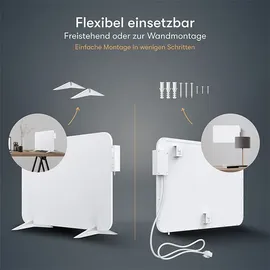 bringer-germany Metall Infrarotheizung 450W mit Smart Thermostat - Weiß