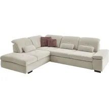 die planbar Ecksofa DIE PLANBAR "MP-IN16012 L-Form mit Federkern-Polsterung", beige (natur), B:312cm H:85cm T:260cm, 85% Polyester;15% Nylon, Sofas, Ecksofa, inkl. Sitztiefenverstellung, optional mit Funktionen