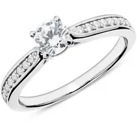 JEWLIX Verlobungsring Verlobungsring Sterlingsilber Zirkonia silberfarben 56