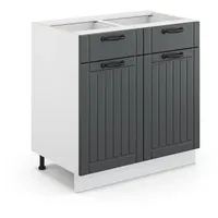 Vicco Badschrank Fame-Line Anthrazit/Weiß 80 x 82 cm ohne