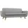 miliboo Skandinavisches 3-Sitzer-Sofa in Hellgrau und Holz PURE