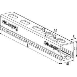 Fischer Montageschiene FUS 41/2,5 - 2 m