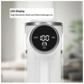 Genius Invictus X4 Pro Akku Staubsauger13 TLG., Staubsauger Kabellos mit Display, 150W Laufzeit bis 35Min. Auto Modus, Akkusauger für Teppich Hartboden - Weiß