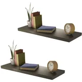 Mojawo Wandregal 60 x 23,5 x 3,8 cm Schwarz