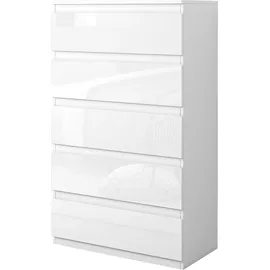 Hti-Living Kenji 70 x 40 x 115 cm Hochglanz Weiß