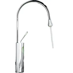 KLARWERK Lydia | Hotel Gastro Chrom Badarmatur | Edelstahl Wasserhahn Für hohe Waschbecken |Mischbatterie 2 Anschlüsse | Hochdruck Armatur hoch |Badezimmer