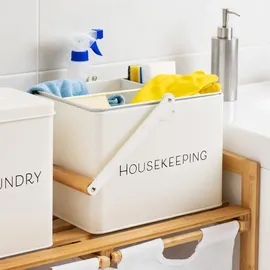 Navaris Housekeeping Box 3 Fächer 3-tlg. weiß