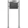 ML-Design Standbriefkasten Anthrazit/Silber inkl. Zeitungsfach