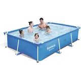 Bestway Frame Pool Deluxe Splash Jr. - Steel Pro, 259 x 170 x 61 cm, blau