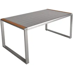 Tisch AVA, rechteckig; Alu-Gestell, Glastischplatte Slat-Look
