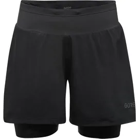 Gore Wear GOREWEAR R5 Damen 2in1 Shorts, Black, 44