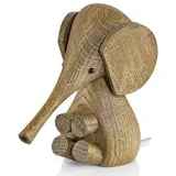 Lucie Kaas GF01SO Gunnar Flørning Holzfigur, Eichenholz, Dunkelbraun, 11cm