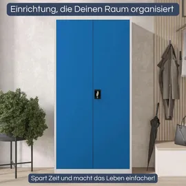 Jan Nowak Mehrzweckschrank 185 x 90 x 45 cm Grau-Blau