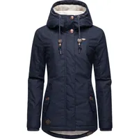 Ragwear Damen warme kurze Winterjacke mit Kapuze Monade Intl Navy22 Gr. S - S