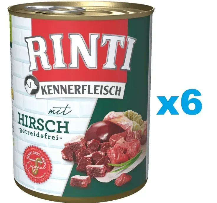 RINTI Kennerfleisch Rehwild 6x800g