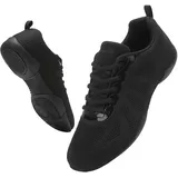 Kuikeiu rutschfeste Cheerleading-Schuhe Wettbewerb | Leicht Flexibel Atmungsaktiv | Turnschuhe Tanzsneaker für Mädchen & Jugendliche | Gymnastik Jazz Yoga Aerobic Trainingsschuhe Damen Schwarz 38 - 38 EU