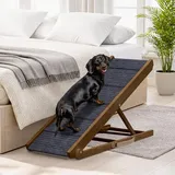 PATHOSIO Pets Hunderampe für Bett, kleine bis mittelgroße Hunde für alle Rassen, 101,6 cm lang, verstellbar, 27,9 cm - 58,4 cm, Hunderampe für Couch, Bett oder Sofa, zusammenklappbar, tragbar, aus