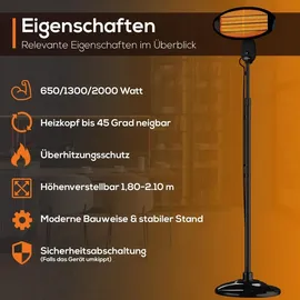 Tronitechnik Infrarot Heizstrahler 2 kW schwarz