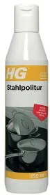 HG Stahlpolitur, Stahlschutz für Oberflächen in Küchen und im Haushalt, 250 ml - Flasche