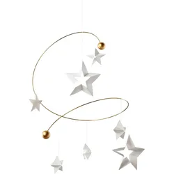 Flensted Mobiles - Starry Night Mobile 7, weiß / gold