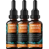 Omega-3 Algenöl 300 ml - hochdosiert mit 2297 mg Algenöl, davon 754 mg DHA & 418 mg EPA - veganes Omega-3 Öl mit angenehmem Orangen-Geschmack - laborgeprüft mit Zertifikat - Vorrat für 120 Tage