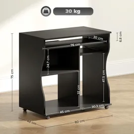 Homcom Computertisch schwarz