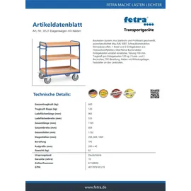 FETRA Etagenwagen 8121 600 kg