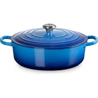 Le Creuset Gourmet-Bräter Signature Azure, Pfanne + Kochtopf, Blau