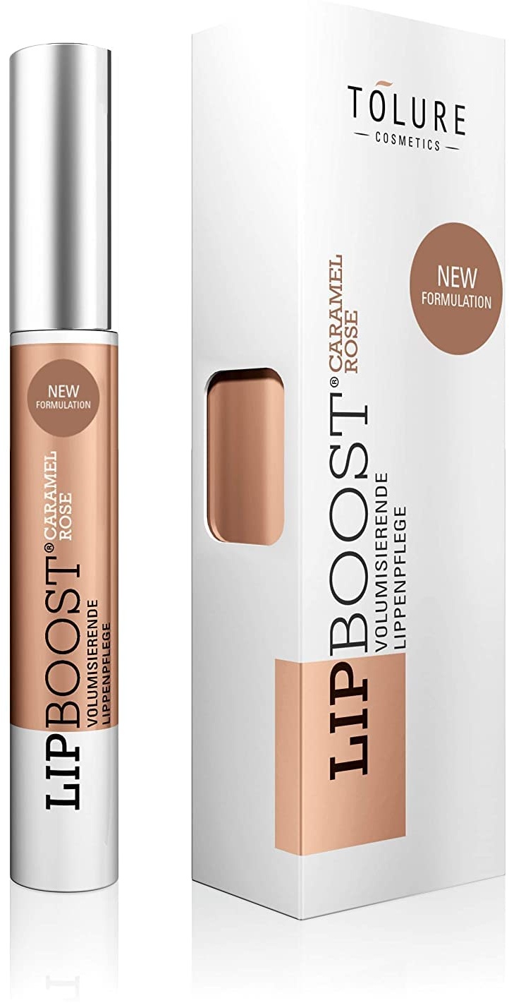 Tolure Cosmetics Lipboost caramel rosé 6 ml – Lipgloss für vollere Lippen – Lippenpflege - lip plumper booster gloss – make up