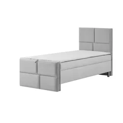 Boxbett mit Bettkasten Adria , grau , Maße (cm): B: 100 H: 110