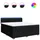 vidaXL Boxspringbett mit Matratze Schwarz 180x200 cm Stoff