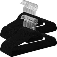 Songmics Kleiderbügel schwarz, 50 St.