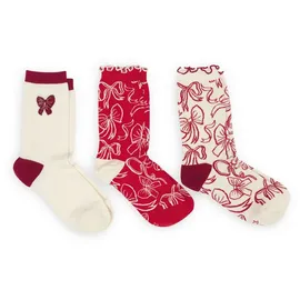 Thalia Socken 3er Set Punsch & Schleife 36-41