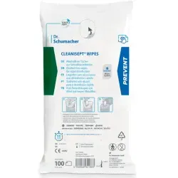 Dr. Schumacher CLEANISEPT WIPES Desinfektionstücher 00-208-R100-01 , 1 Nachfüllpackung = 100 Tücher