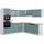Vicco Winkelküche L-Form R-Line 237 x 247 cm Blau-Grau/Weiß