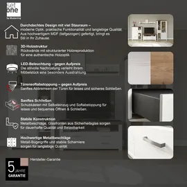 Set One by Musterring Wohnwand »York« 4 Stk. tlg., weiß