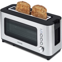H.Koenig Toaster VIEW7 Toaster mit Schaufenster, 1200 W silberfarben