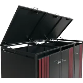 MCW 3er-Mülltonnenverkleidung O67 200 x 122 x 84 cm anthrazit