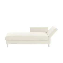 Nehl Liege Easy Flachgewebe 220 x 80 x 96 cm Creme mit Kopfteil