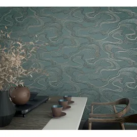 Marburg Artistic Allure Vliestapete 53 cm x 10 m blau 34193