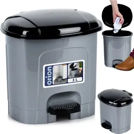 northix Tretmülleimer 3 l Grau