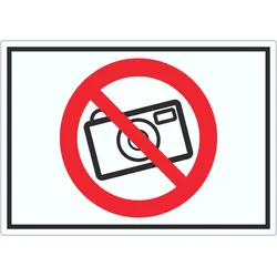 Fotografieren Verboten Symbol Aufkleber Keine Photos A0 (841x1189mm)