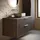 Badplaats Waschbeckenunterschrank Rimini 100 x 46 cm Walnuss Braun - Hängender Badezimmerschrank mit 2 Teile
